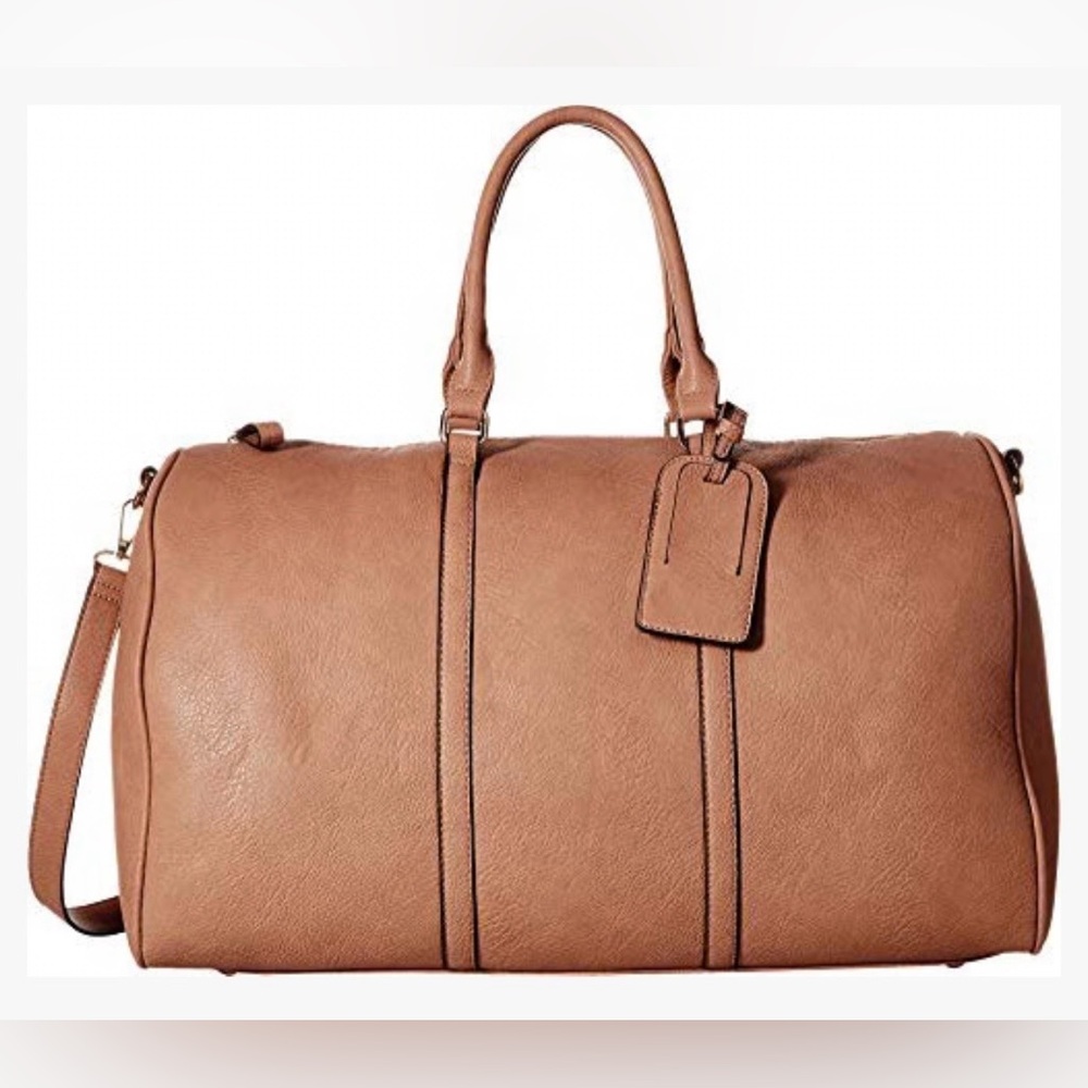 Sole Society Tan Leather Weekender Bag